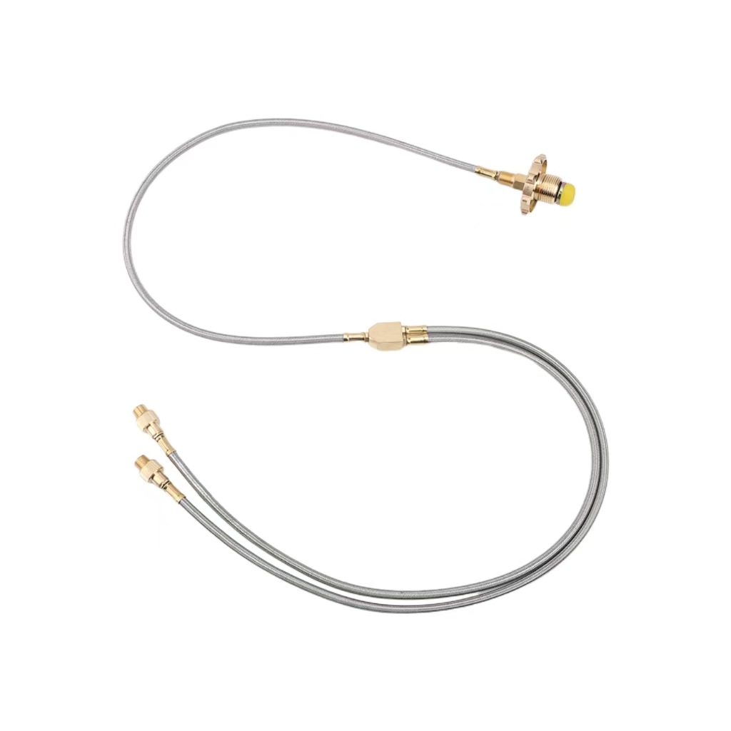 一分二卡式扁气罐曼普液化气罐户外气炉头转接头转换连接管延长线