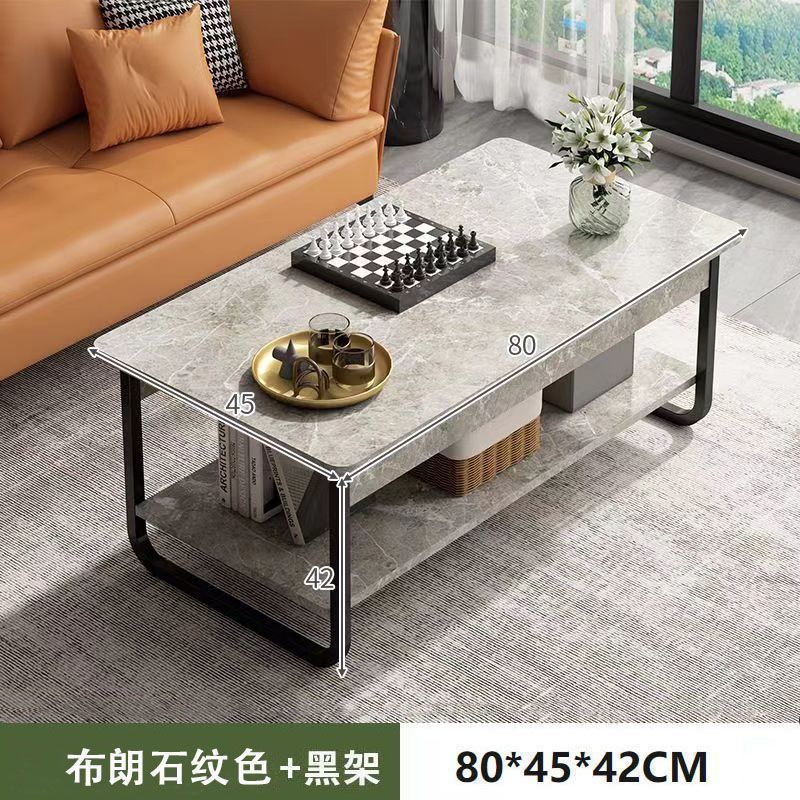 Mesa de té pequeña sala de estar doméstica simple mesa pequeña sofá de lujo simple mesa de té moderna mesa cuadrada al por mayor