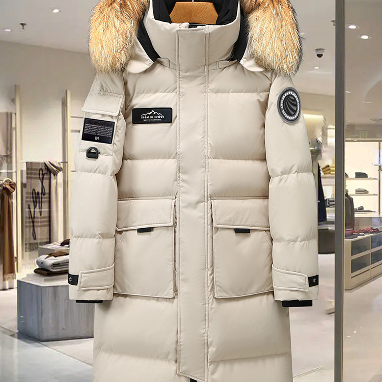 2025 New Winter Warm Over-The-Knee Extreme Cold Goose down Jacket Windproof and Warm Couple Outdoor Thickeneded Cotton Coat