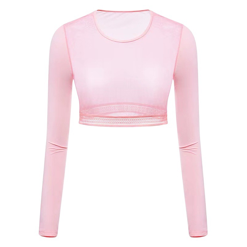 Summer Lightweight Breathable High-Waisted Mesh Ice Silk Sun Protection Clothing for Women Golf Ice Silk Base Layer Sun Protection Outdoor Sports