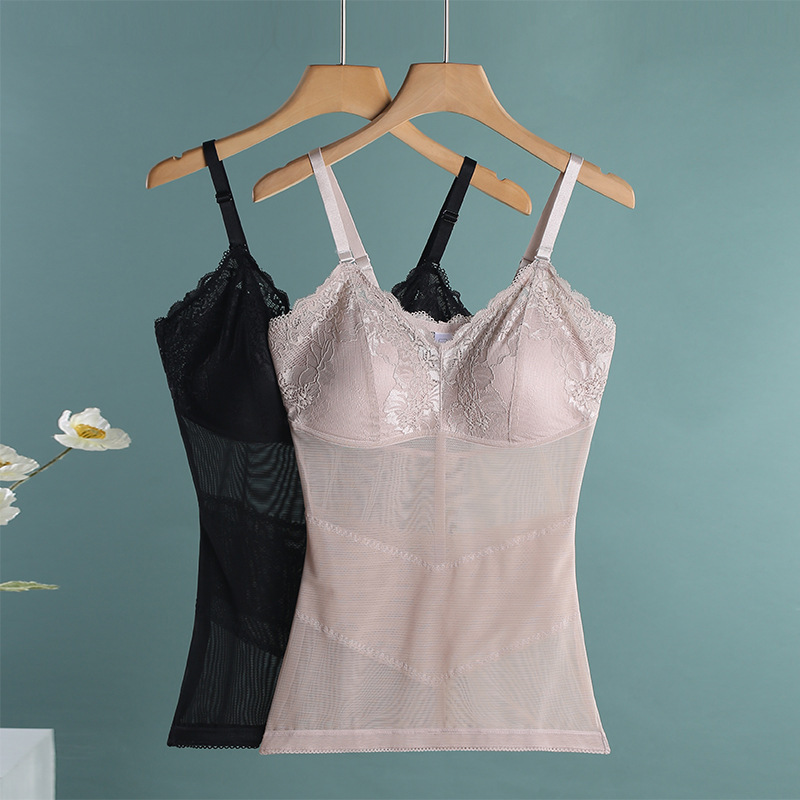 Sling Shaper Upper Body Summer Thin Belly Tinting Vest with Chest Pad Women's Ultra-thin Wear-free Bra Corset Underwear Sling Shaper Upper Body Summer Thin Belly Tinting Vest with Chest Pad Women's Ultra-thin Wear-free Bra Corset Underwear