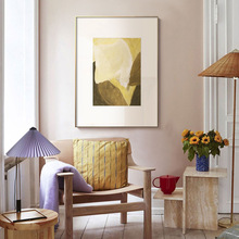 海域  北欧奶油风抽象色块客厅装饰画简约小众民宿餐厅玄关挂画