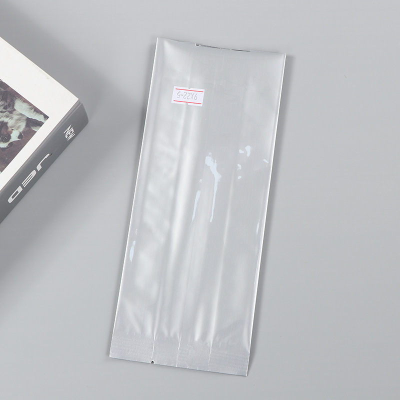 Spot bolsa de papel kraft con ventana transparente bolsa de embalaje de alimentos autosellada autoportante bolsa de té sellada de ocho lados fácil de rasgar