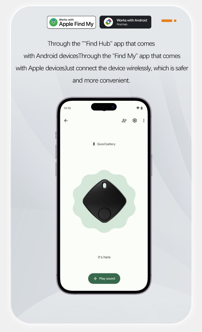 iOS Android GPS tracker, key locator, anti-loss tracker for car keys