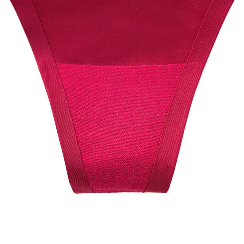 Transfronterizo de una pieza de seda de hielo brillante sin costuras Tanga sexy algodón entrepierna ropa interior deportiva fitness pantalones en forma de T