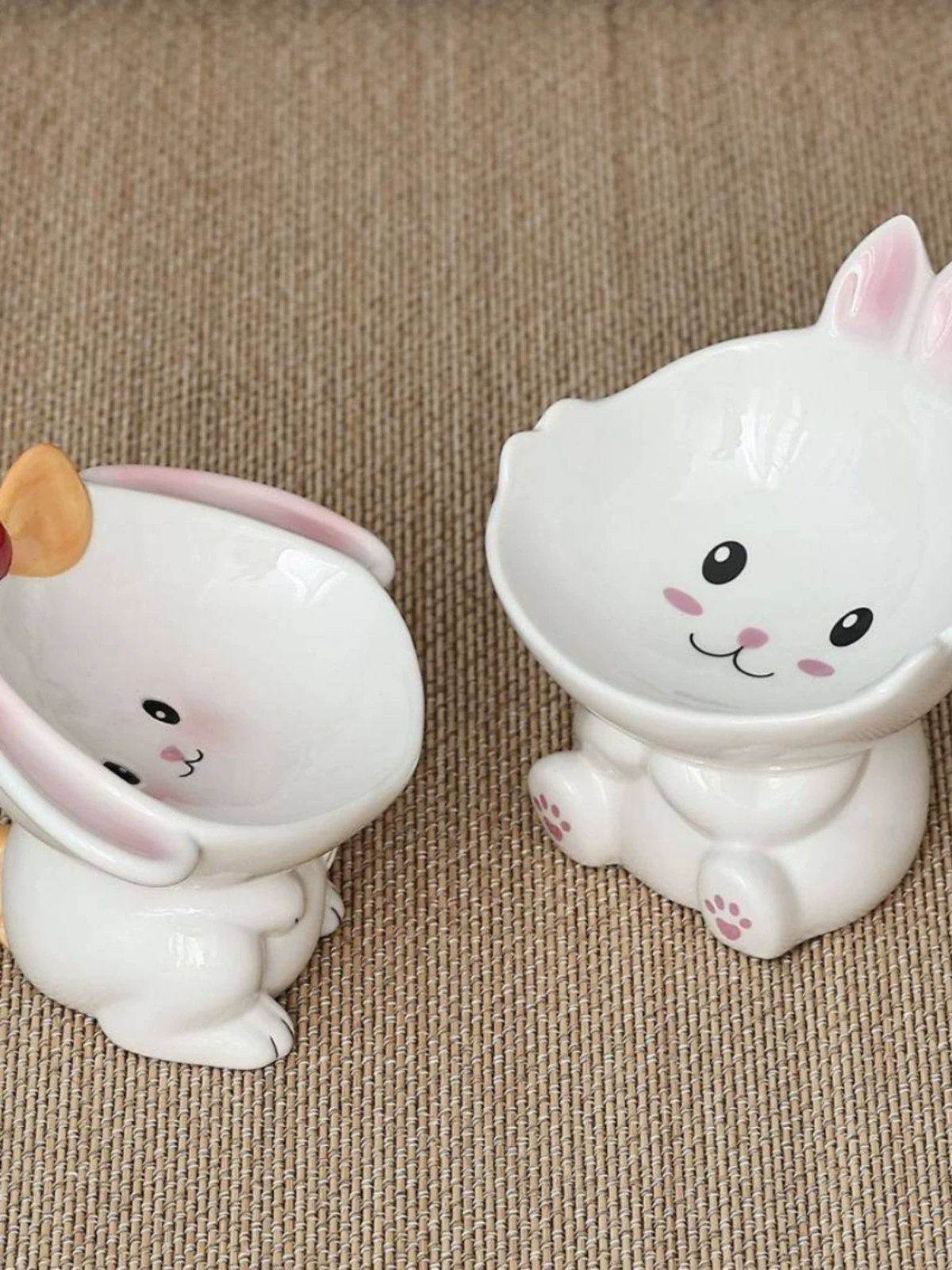 Кормушка для кошек из керамики из серии милых животных, миска для воды с высоким основанием, миска для кошек с тонкой шеей, чтобы предотвратить потемнение подбородка, миска для корма собак