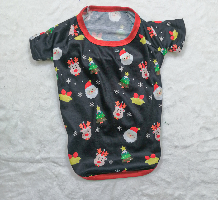 Weihnachtsfamilie Baby Jungen und Mädchen Baby mit Hund Eualphabetischer Weihnachtsfamilien-Schlafanzug_voghion.com