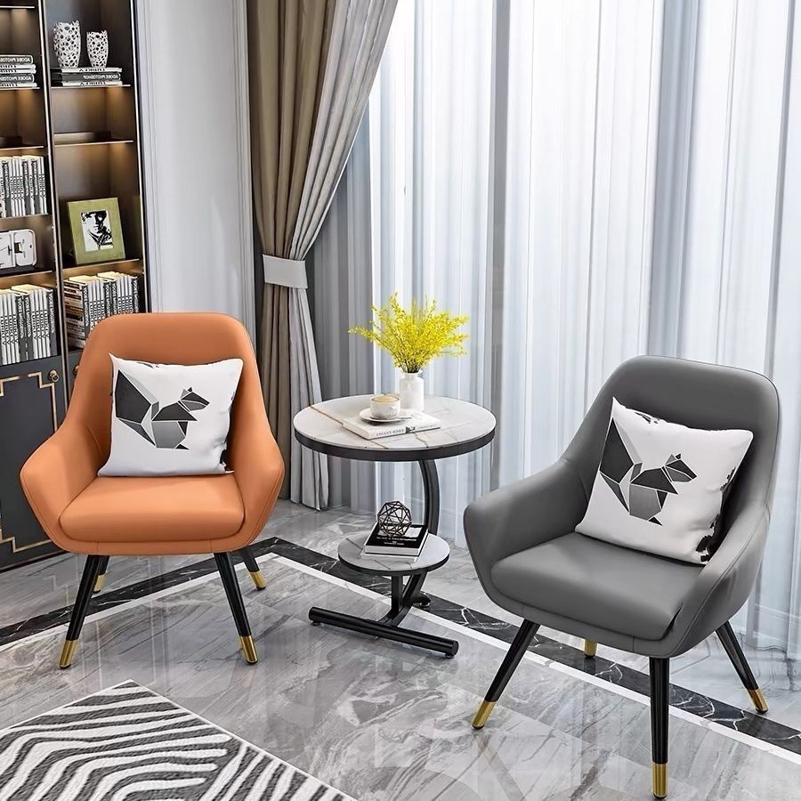 Balcony Table and Chair Set, One Table and Two Chairs, Three-Piece Outdoor Trendy Leisure Coffee Table, Sofa Table, Round Table