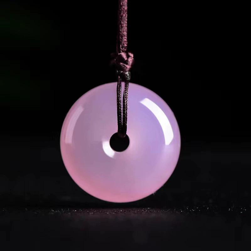 Fuchsia organic pendant, agate protective amulet, buckle, ice imitation
