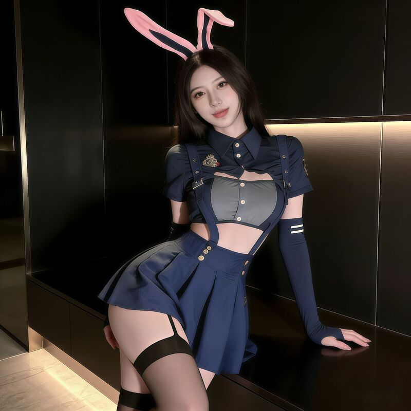 Summer Yang Sexy Bunny Police Officer Bunny Girl Sexy Uniform Role-Playing Outfit Nightclub Lingerie School Student Pure Desire Summer Yang Sexy Bunny Police Officer Bunny Girl Sexy Uniform Role-Playing Outfit Nightclub Lingerie School Student Pure Desire