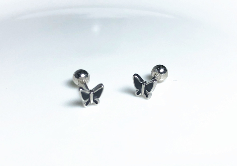 5g Weight Zircon Inlay Material Ear Studs Classification 1 Pair Quantity Daily Occasion 925 Sterling Silver Material Butterfly Pattern Women's Gender Plating, Inlay Design Simple Style Style 1 Pair 925 Sterling Silver Zircon Butterfly Ear Studs 24