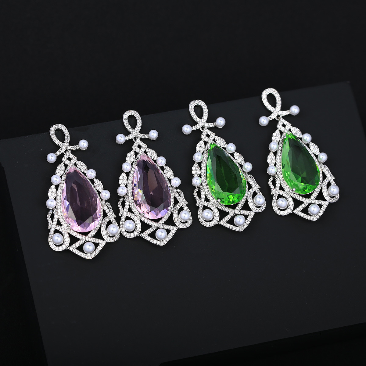 autumn earrings pearl
