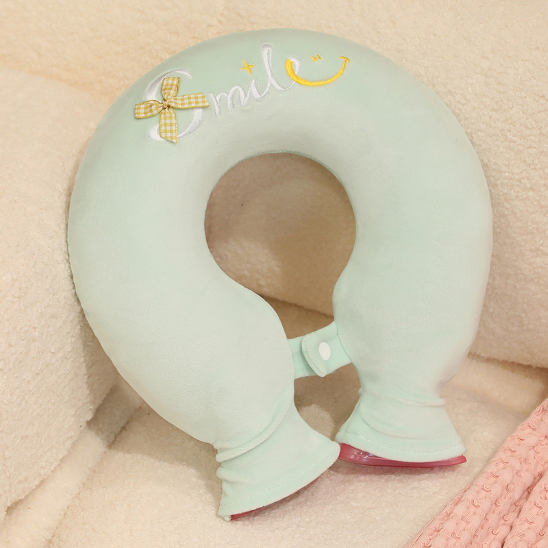 Bolsa de agua caliente, almohada en forma de U, compresa en caliente, columna cervical, inyección de agua, hombro y cuello, espesar el cuello, almohada de cuello, almohada de cuello, almohada de almuerzo para dormir
