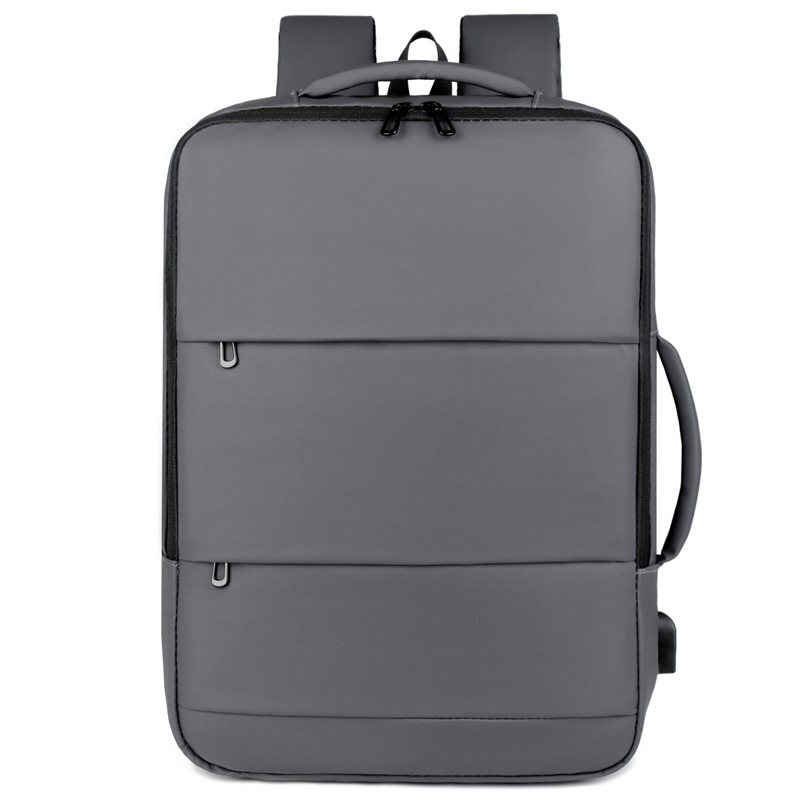 New Cross-border Double-shoulder Laptop Backpack, Large-capacity Business Travel Bag, Expandable, Waterproof_voghion.com