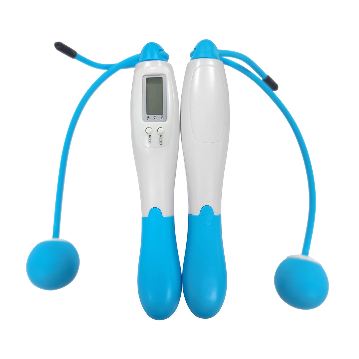 파란색과 흰색 밧줄 + 공