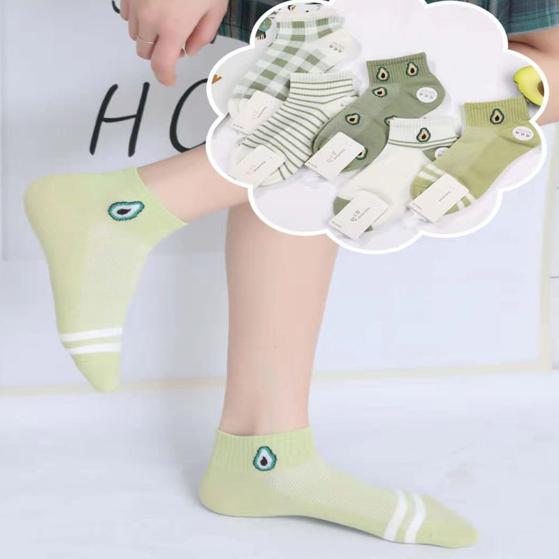 春夏季女士船襪甜美網面透氣低幫襪子卡通棉襪 遼源襪子 廠家批發