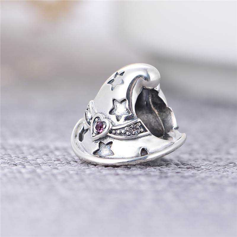 1 Piece Hip-hop Heart Shape Skull Sterling Silver Enamel Inlay Beads Jewelry Accessories display picture 42