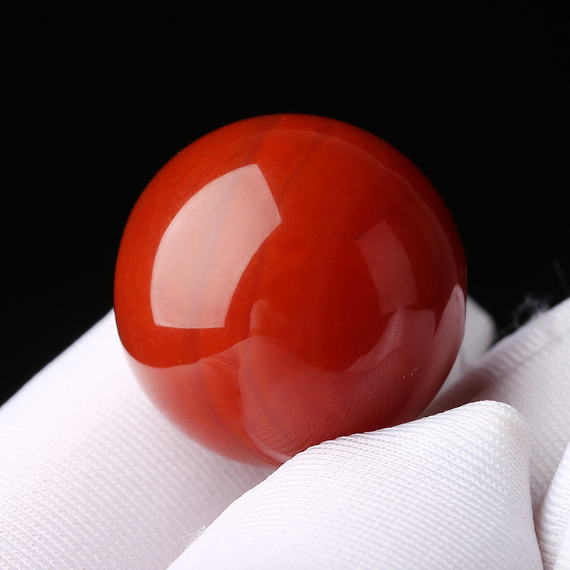 7A Selected Red Agate Beads Round Beads Flame Red Full Color Full Texture Single Bead DIY Accessories