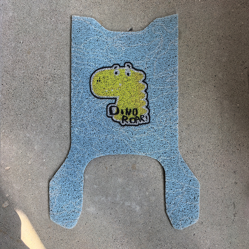 Aima – Electric vehicle foot mat Scooter Foot Mat - yellow-dinosaur