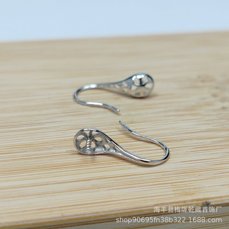 Hot Pearl Accessories S925 Sterling Silver High Heels, Ear Hooks, Ear Studs, Earrings, Earrings, 8-12mm Empty Support Without Beads Hot Pearl Accessories S925 Sterling Silver High Heels, Ear Hooks, Ear Studs, Earrings, Earrings, 8-12mm Empty Support Without Beads