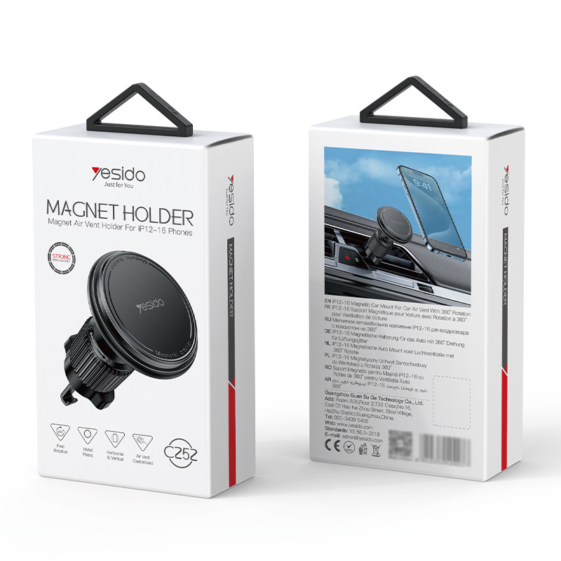 Soporte Magnético de Teléfono para Coche de Plástico Antivibración