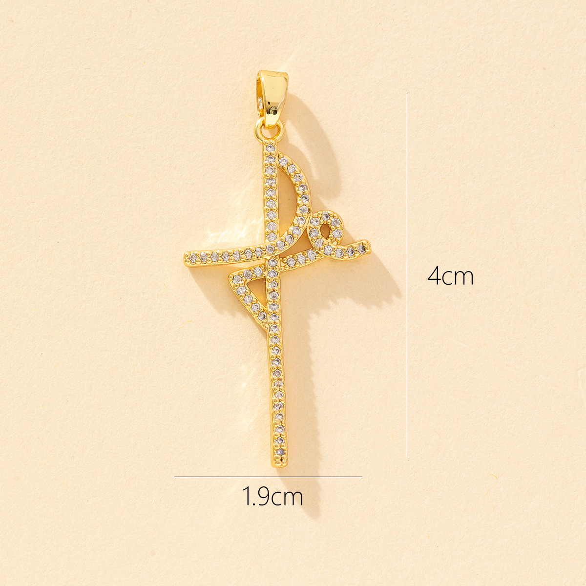 1 Piece Copper Zircon Cross Pendant display picture 30