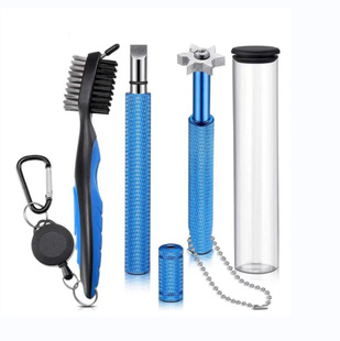 Own factory spot one-word knife hexagonal knife set golf golf Club cleaning brush
