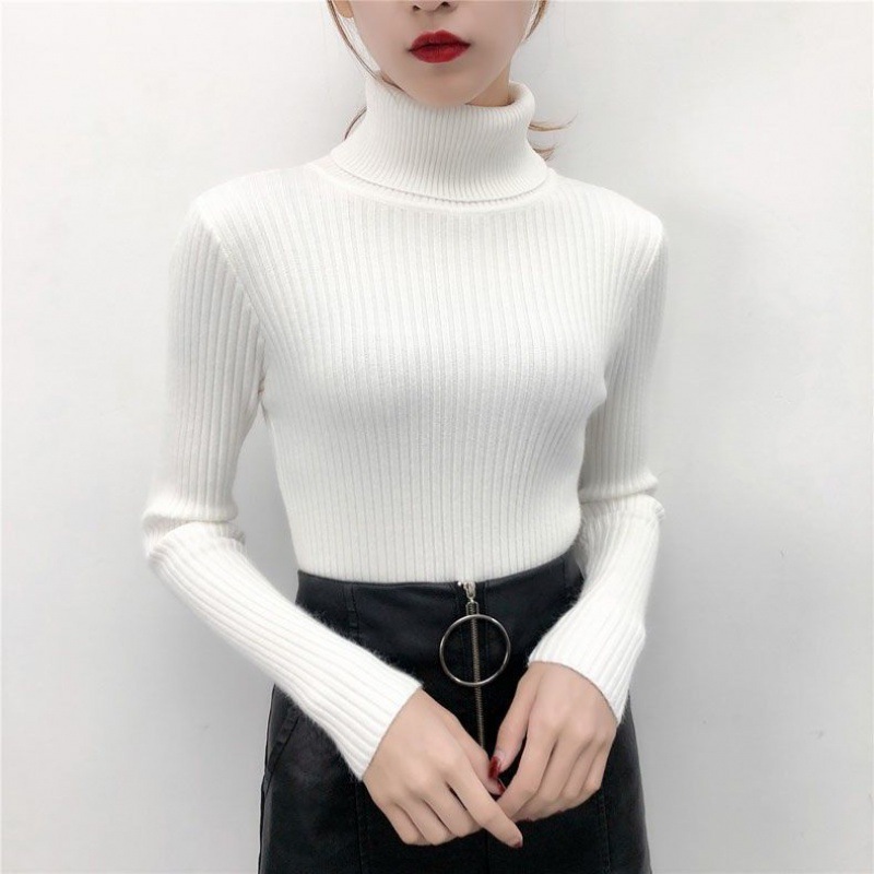 高领毛衣女2023秋冬百搭内搭修身显瘦上衣黑色针织打底衫洋气时尚|undefined