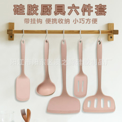 火傷防止シリコンキッチン用品、家庭用高温耐性スパチュラ、幅広エッグロールスパチュラ、キッチン組み合わせ調理器具5点セット
