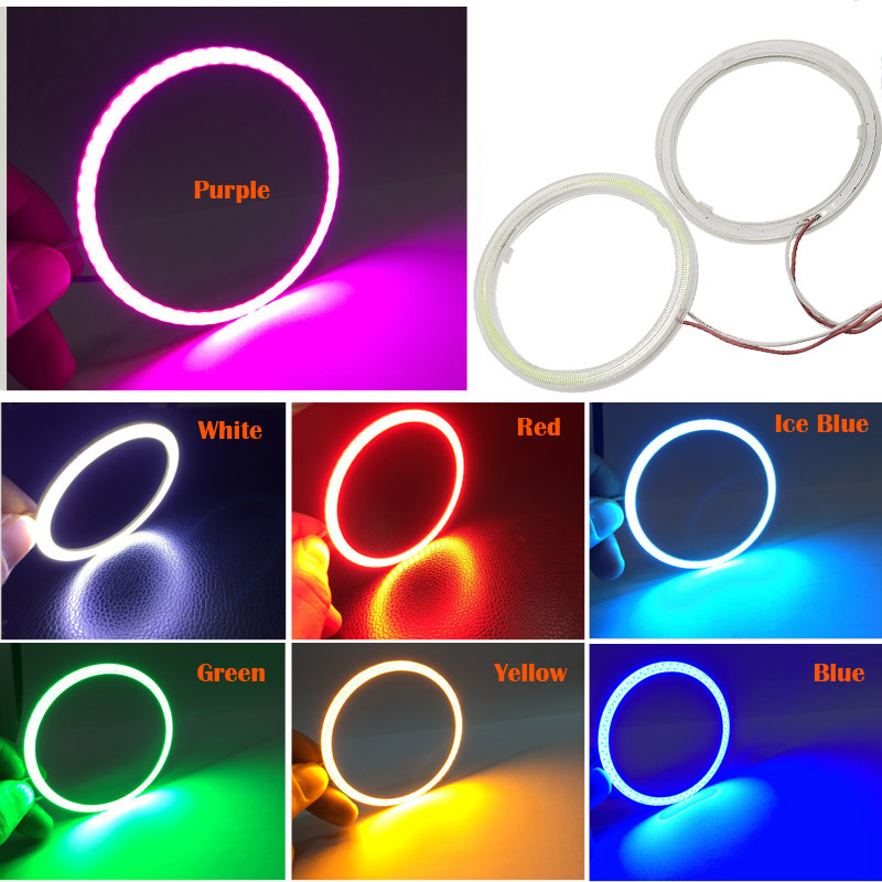 faro ángel ojo diafragma LED auto niebla diafragma faro sonido lente de doble luz image 2