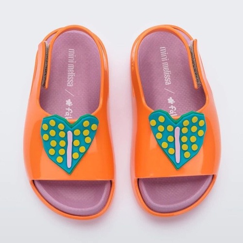 Brazilian Melissa 2024 New Kids' Graffiti Sandals: Cartoon Design, Comfortable Soft Sole, Easy-Adjust Velcro Straps – Perfect for Little Ones at the Beach