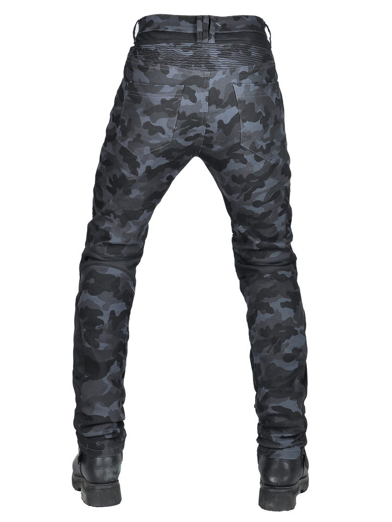 VOLERO motocicleta jeans hombres y mujeres camuflaje azul verano malla transpirable motocicleta delgada pantalones de ciclismo resistentes a la caída