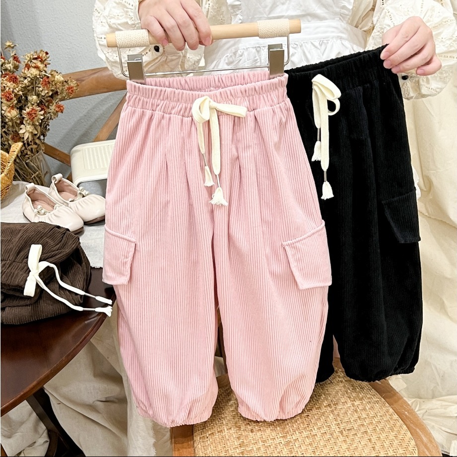 Spring and Autumn New Children's Casual Pants Large Children's All-match Fashion Caught Pants Boys and Girls Korean Loose Long Pants