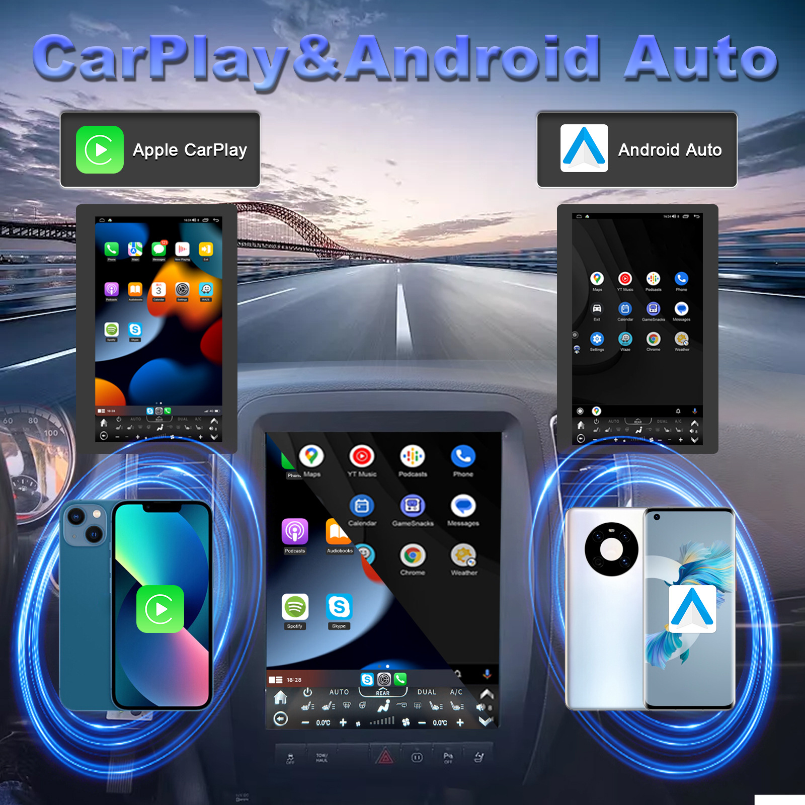 13 inch durango 2011-2014 central control large screen car audio and video intelligent navigator GPS Android navigation