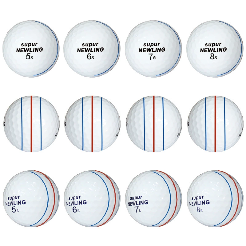 Фабрика прямых продаж гольф трехслойный игровой мяч Supur Newling с тремя линиями прицеливания