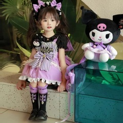 兒童洛麗塔公主裙夏季新款薄款卡通女童Lolita蓬蓬裙庫洛米背帶裙