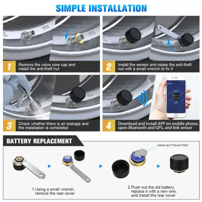 Tire pressure monitoring system – Motorcycle Real-Time Tire Pressure