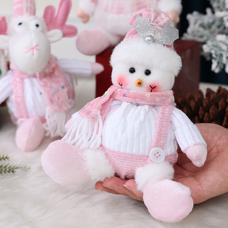 Cross-border Christmas decoration Santa Claus ball doll sequined sitting doll shopping mall window decoration Christmas ball
