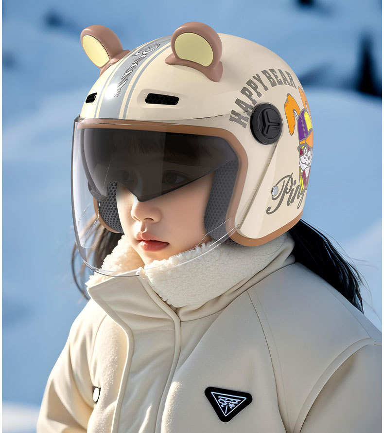 New National Standard Class a 3C Certified Battery Vehicle Motorcycle Windproof, Warm and Fall-Resistant Helmet for Men and Women Autumn and Winter Cycling Family