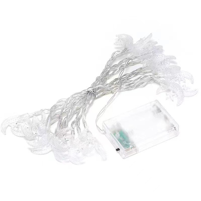 LED estrella de pentaco de luna decoración de luz de atmósfera musulmana pequeña cadena de luz de color al por mayor de luz de atmósfera de vacaciones