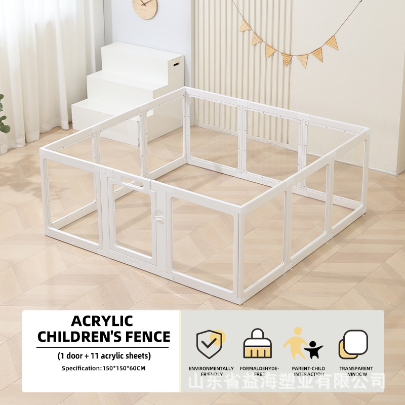 valla de protección para bebés valla transfronteriza valla interior transparente valla de protección para bebés juegos en el suelo doméstico