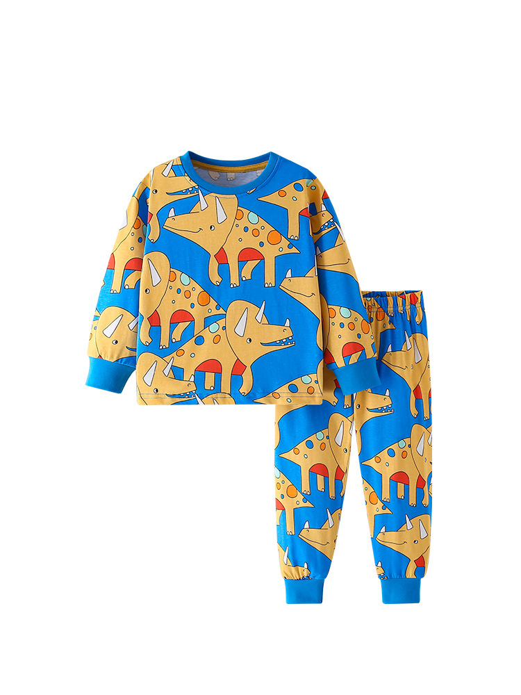 Cross-border malwee niños servicio a domicilio otoño e invierno nuevo estilo europeo y americano niños pequeños y medianos cuello redondo camiseta traje de pantalón de cintura elástica