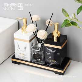 洗手台酒店按压式卫生间轻奢空瓶洗手液瓶浴室洗发水沐浴露