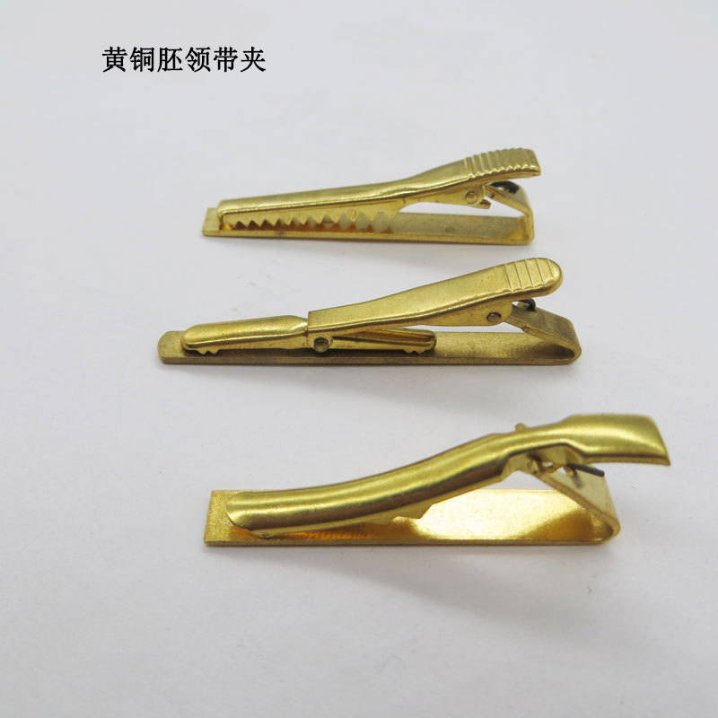 Foreign trade copper material tie clip badge clip metal alligator clip suit small collar clip DIY accessories