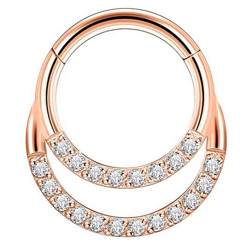 Nose piercing stainless steel, zirconium, earrings