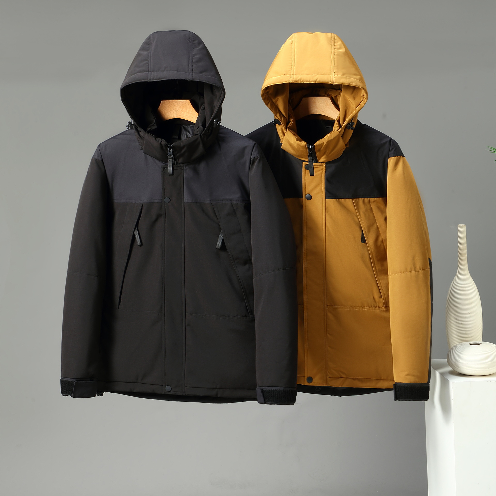 Chaud pour hommes femmes, couple hiver nouveau style, vêtements d'extérieur décontractés en coton tendance et épais pour hommes_voghion.com