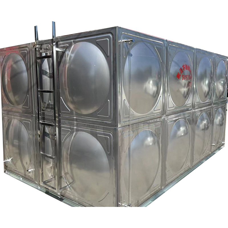 Prefabricated 304 stainless steel water tank, square fire water tank equipment manufacturer, combine