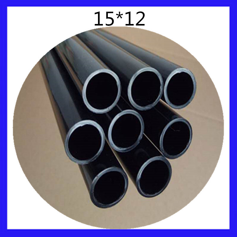 深圳厂家直供PVC钻头包装管PVC黑色硬管  直径15mm   大量出售