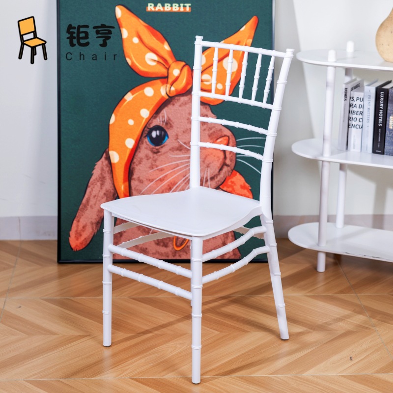 Wedding Outdoor Banquet Chair PP Plastic Bamboo Chair Wedding Hotel Chair Direct Supply Dining Chair Wholesale Cross-border