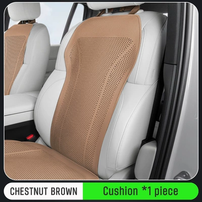 Seat cushion, seat cover, Seat Cushion, Ventilated and - chestnut-brown-nappa-punch-style-cushion-1-piece